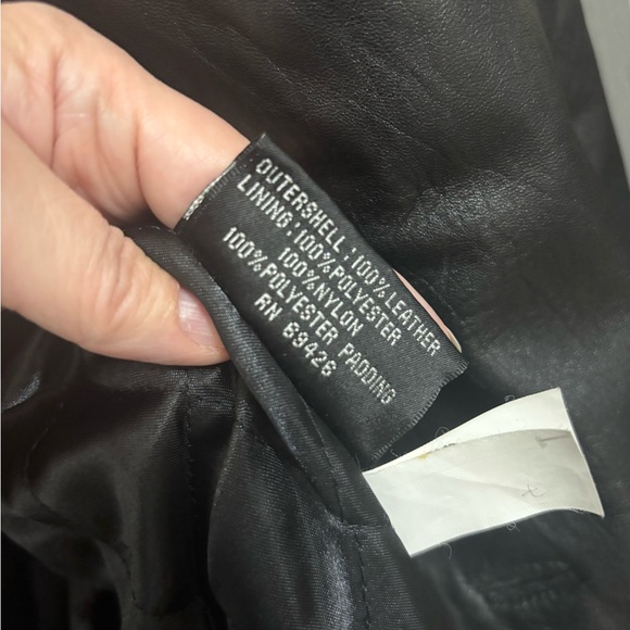 Wilsons Leather Vintage Button Up Black Leather Jacket Men’s Size Medium - Picture 6 of 14